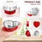 60 Sets Heart Shaped Cake Pans with Lids, 3.4 Ounces/ 100 ml, Aluminum Foil Mini Disposable Heart Cupcake Pans for Valentine's Day Wedding Parties (Gold, Red, Pink, White)